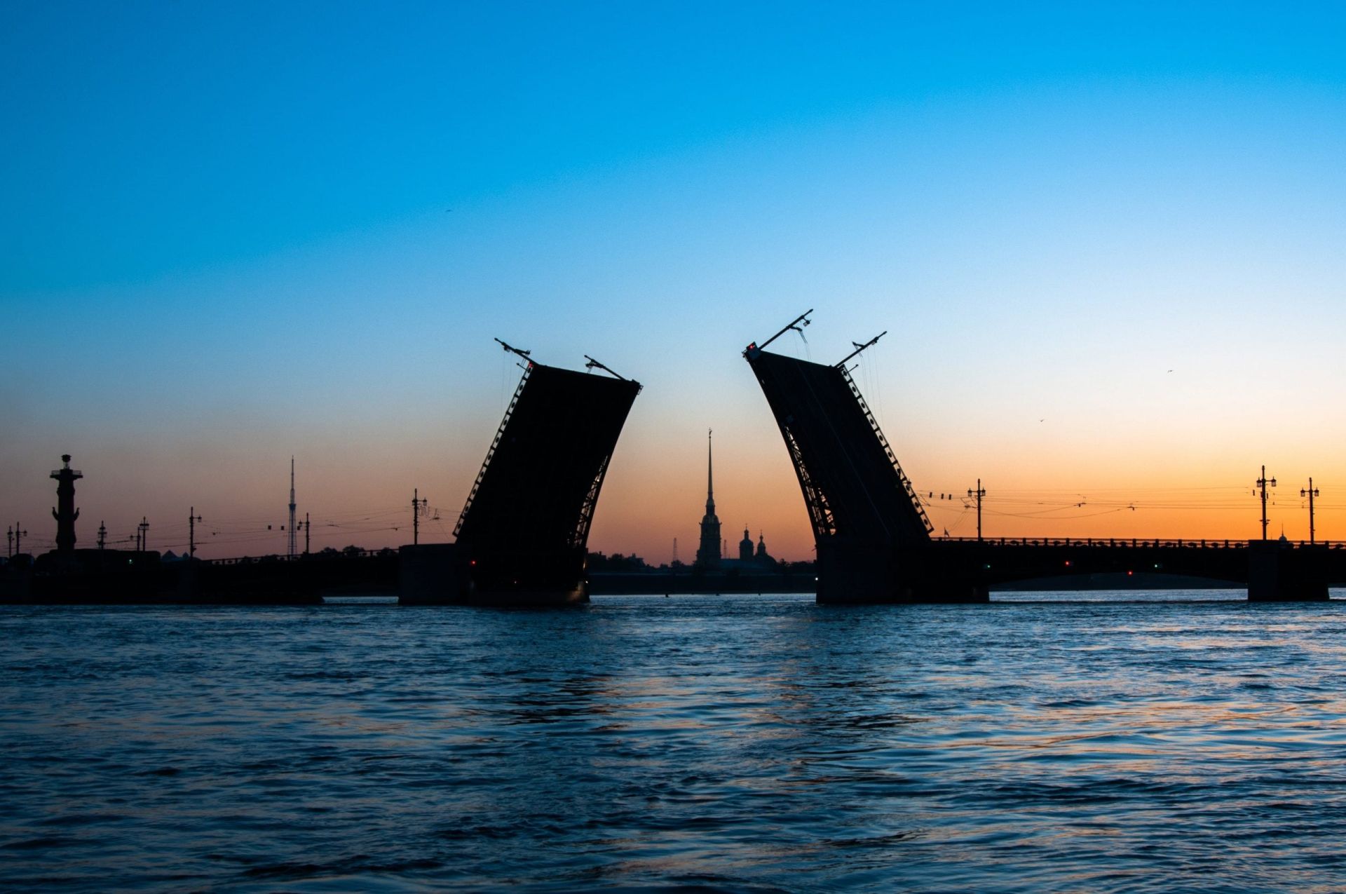 Bridges and nights St-Petersburg