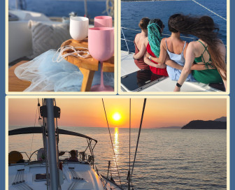 Enchanting sunset on a sailing yacht from Bar, One day charter, Montenegro, Bar