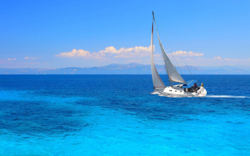 The beauty of Ionic sea. Sailing trip in Greece, Cruise, Greece, Ionian