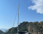 Beautiful small country on a big sailing yacht, Cruise, Montenegro, Lustica