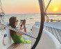 Enchanting sunset on a sailing yacht from Bar, One day charter, Montenegro, Bar